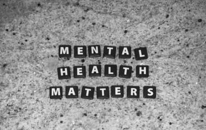 An image of mental health matters letter blocks.