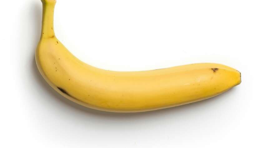 An image of a banana on a white background.