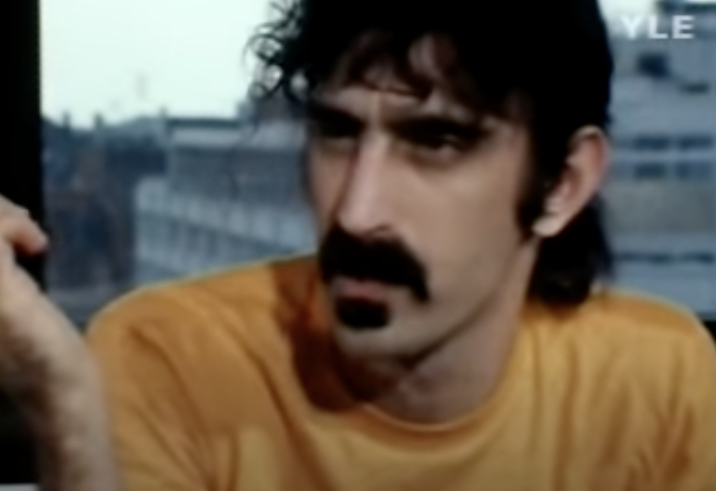 Frank Zappa during a television interview