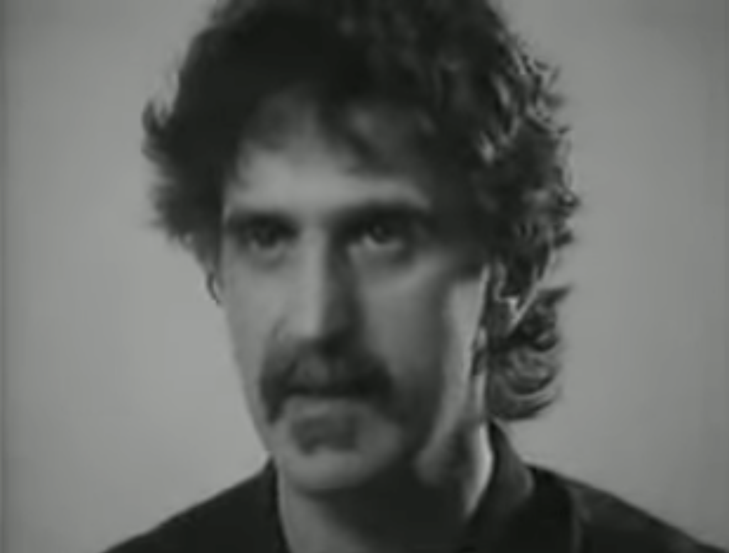 Musician Frank Zappa during an interview