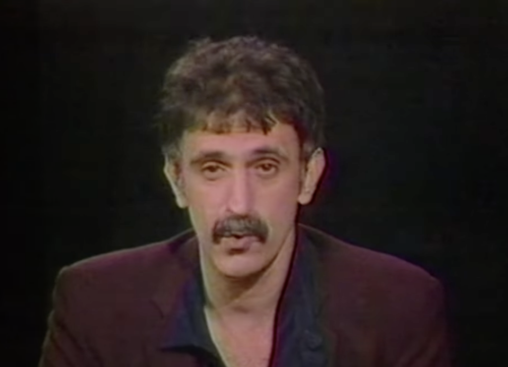 Frank Zappa talking during an interview