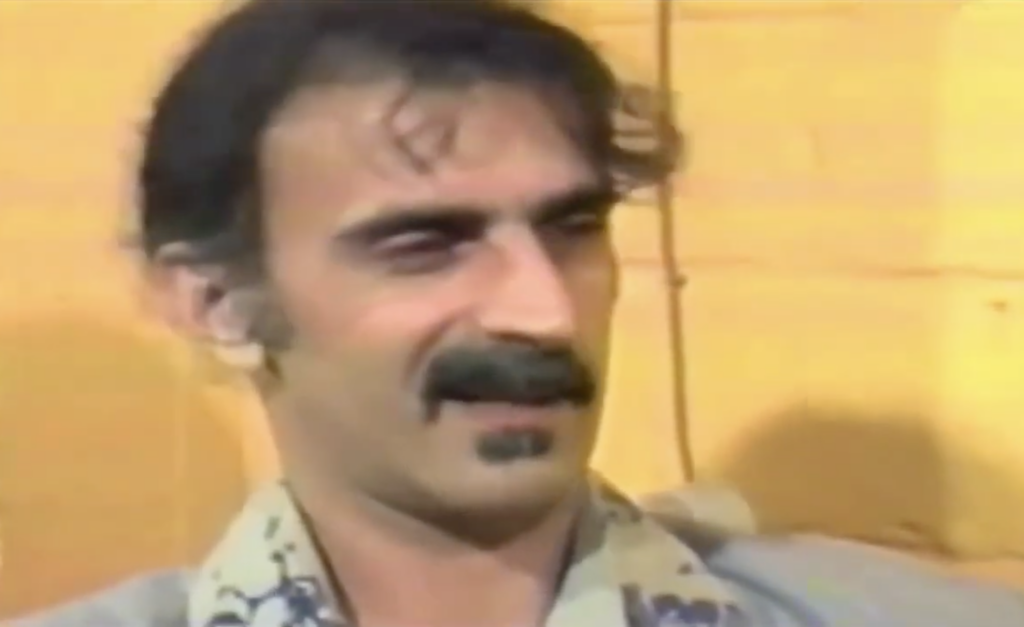 Frank Zappa looking smug during an interview