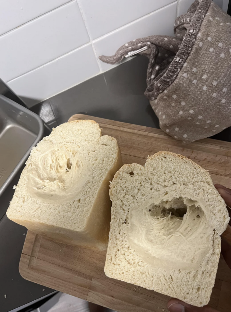 An image of someone who failed in their attempt at homemade bread. 