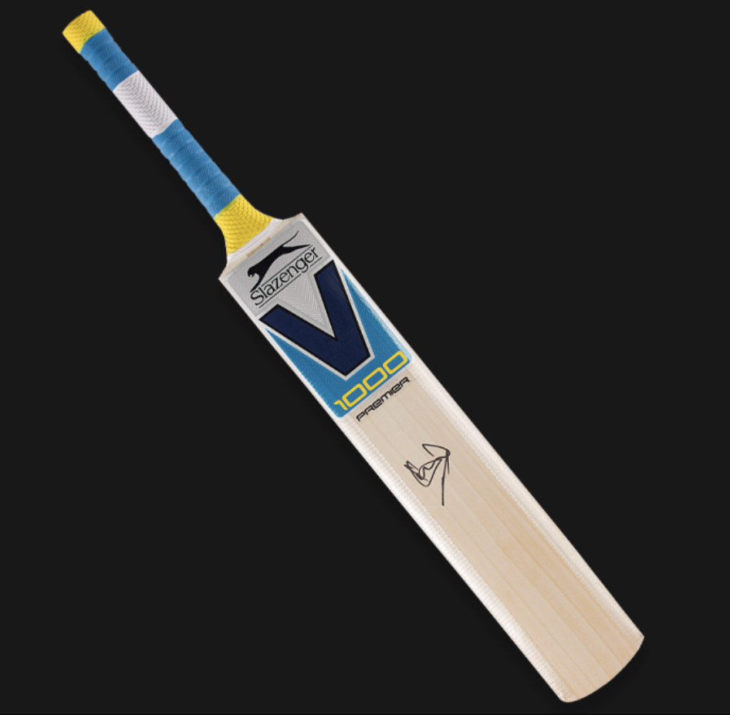 An image of a very fancy cricket bat. 