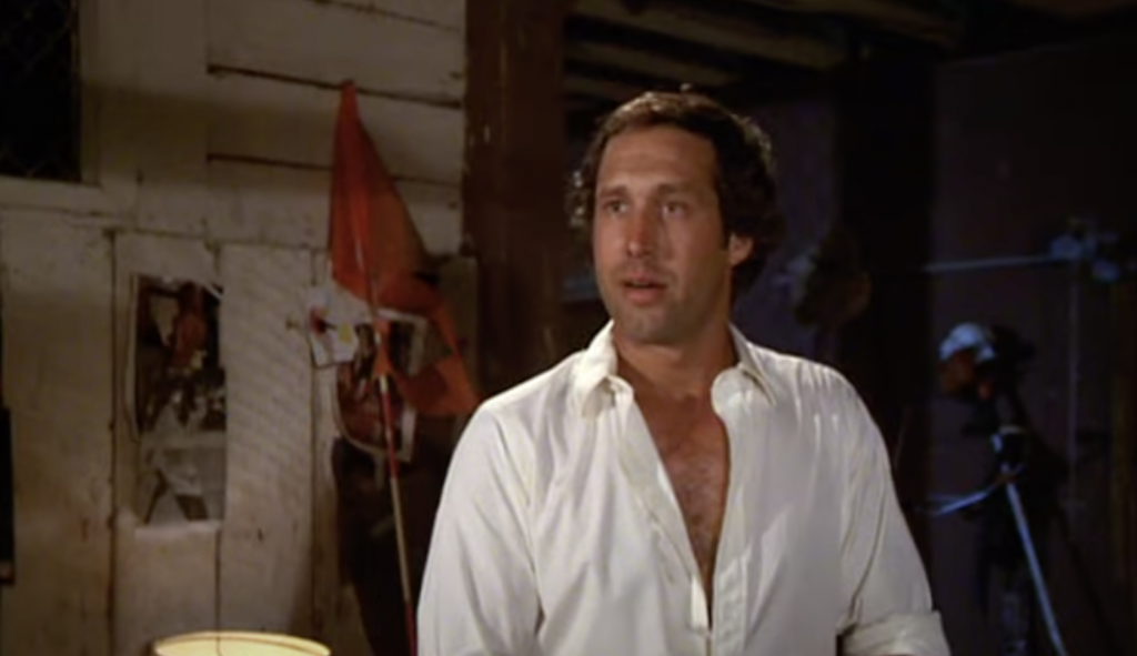 An image of Chevy Chase's character in a Caddyshack scene. 