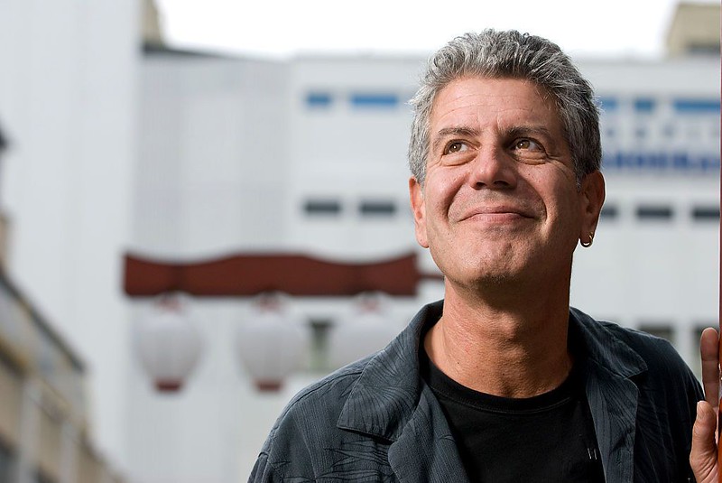 An image of Anthony Bourdain smiling. 