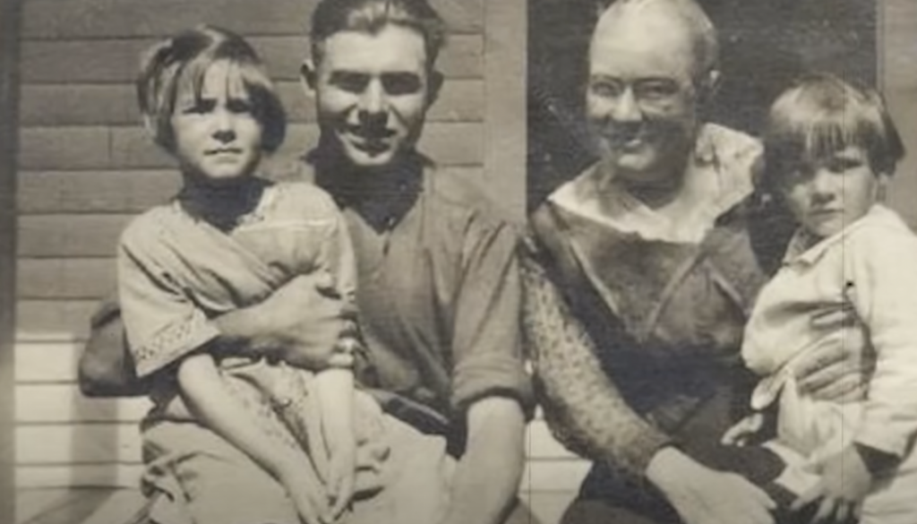 A younger Ernest Hemingway with his family. 