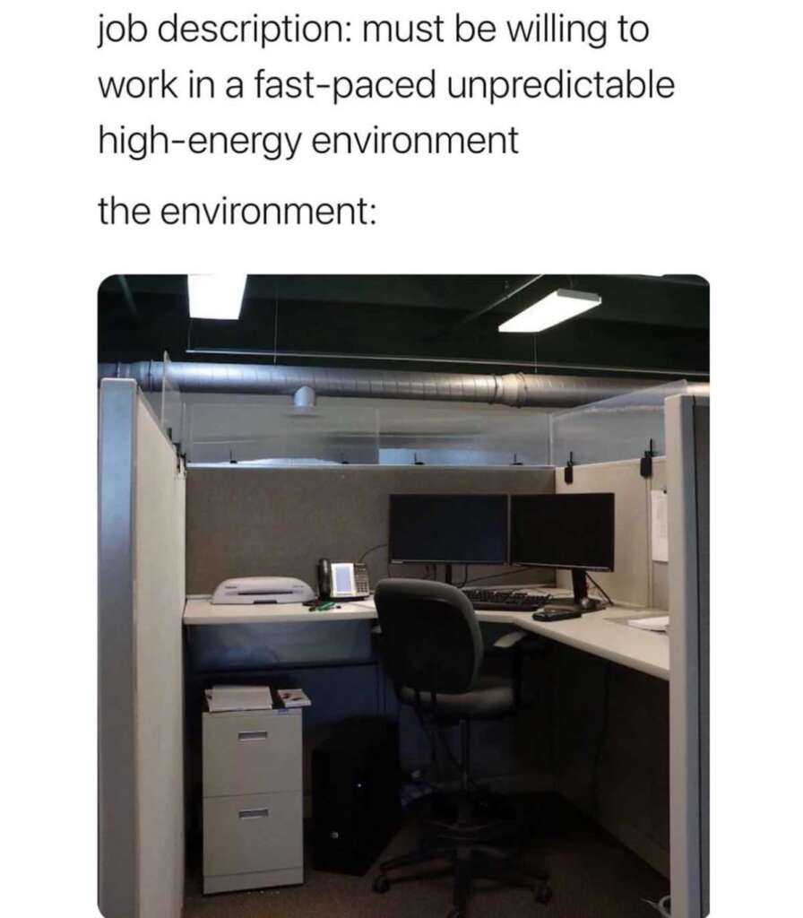 A photo of a boring workstation at an office
