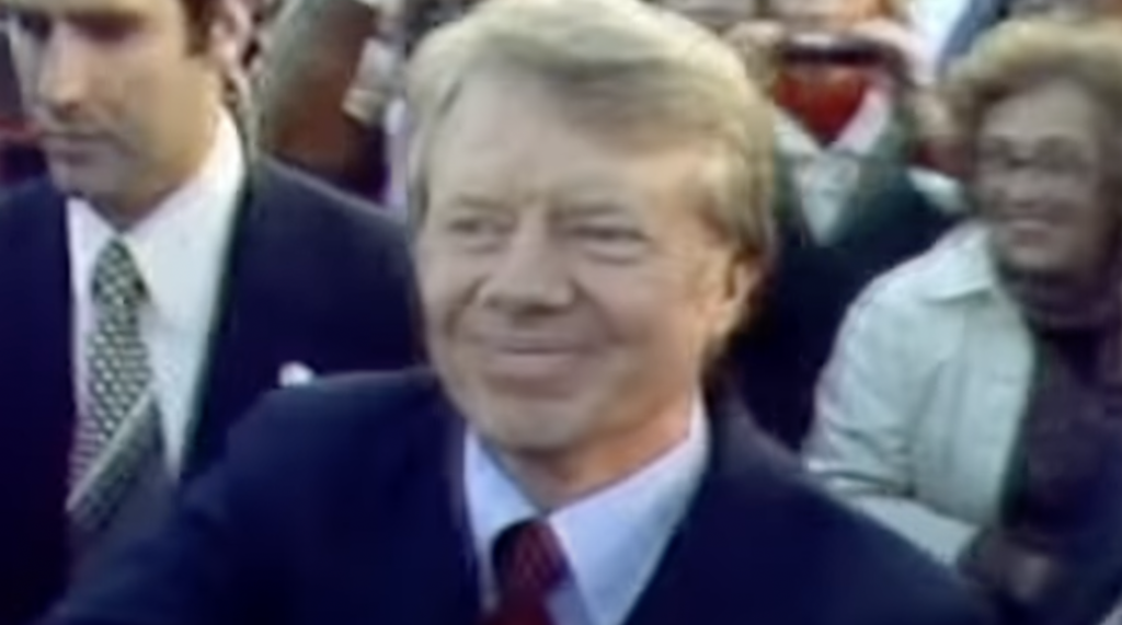 Jimmy Carter smiling. 