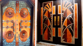 A collage of some visually stunning doors.