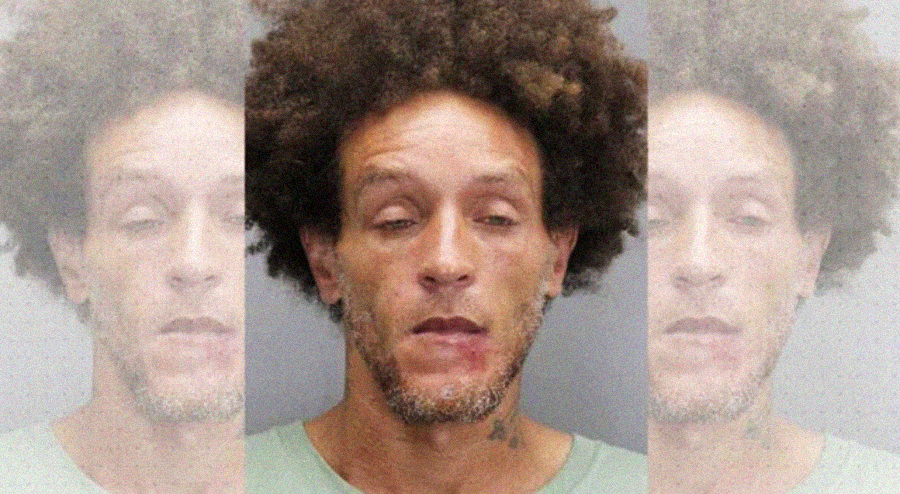 A man with curly hair and facial hair is shown in the center of the image, wearing a light green shirt. The same image is faded and mirrored on both sides, creating a triptych effect.