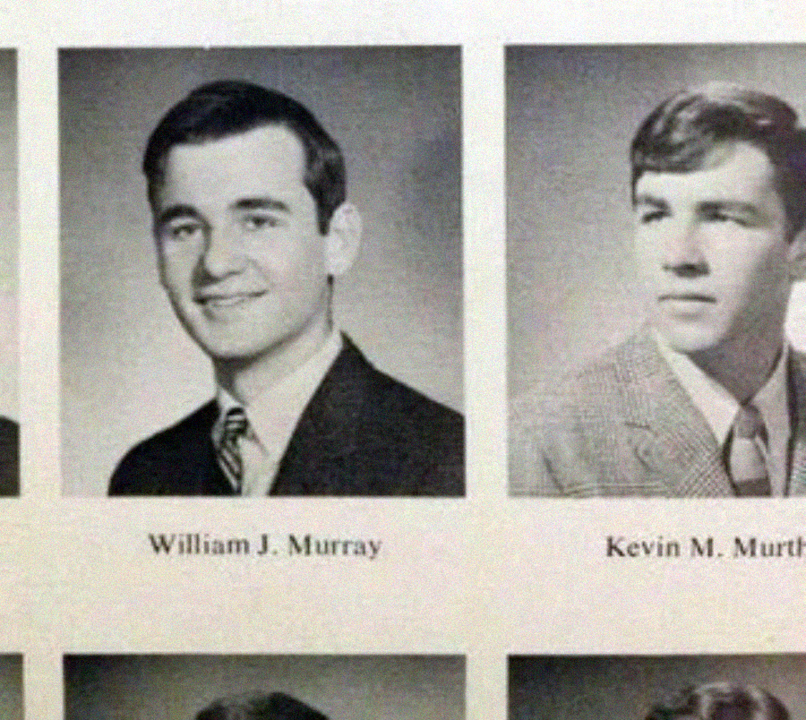 A black-and-white yearbook photo showing two young men in suits. The left photo is labeled "William J. Murray" and the right is labeled "Kevin M. Murphy." The men are looking slightly away from the camera.