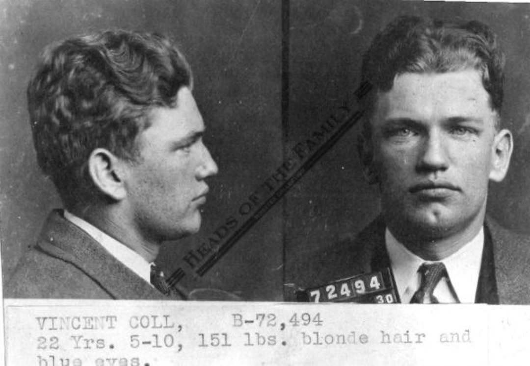 Black-and-white mugshot of a young man, shown in both side and front view. Text below lists his name, age (22), height (5’10”), weight (151 lbs.), and describes him as having blonde hair and blue eyes.