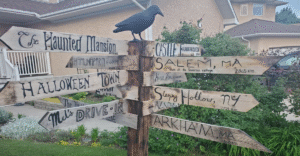 silly halloween signs