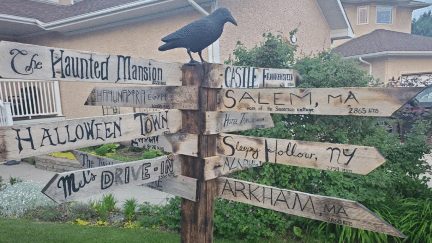 silly halloween signs