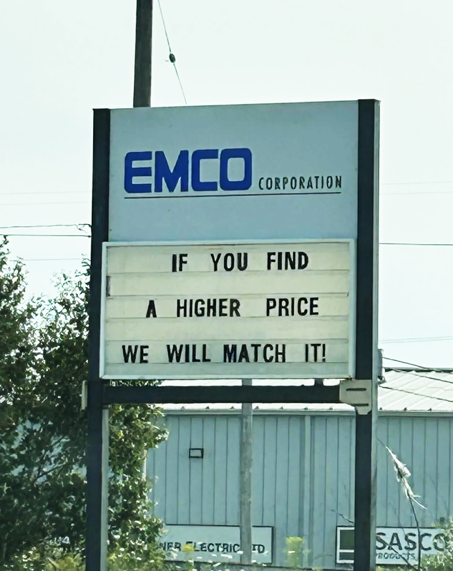 A sign with a message on it