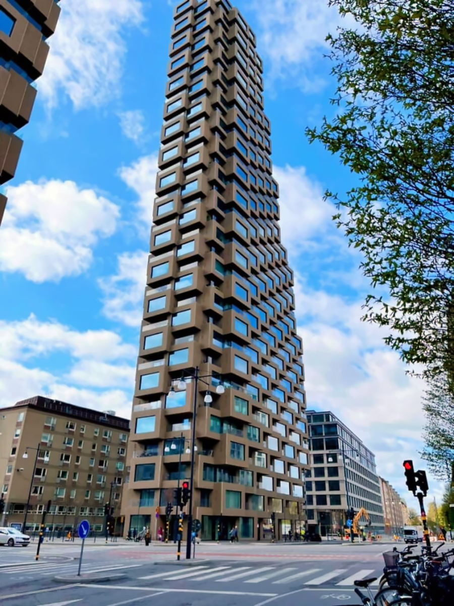 A tall building with many windows