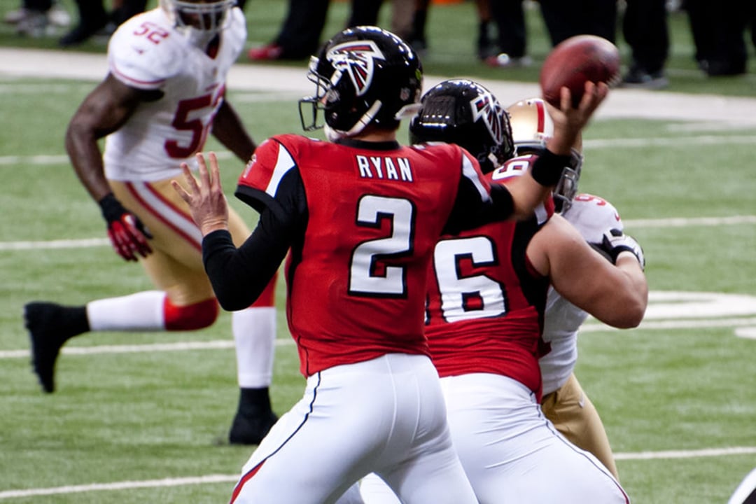 A group of football players on a field