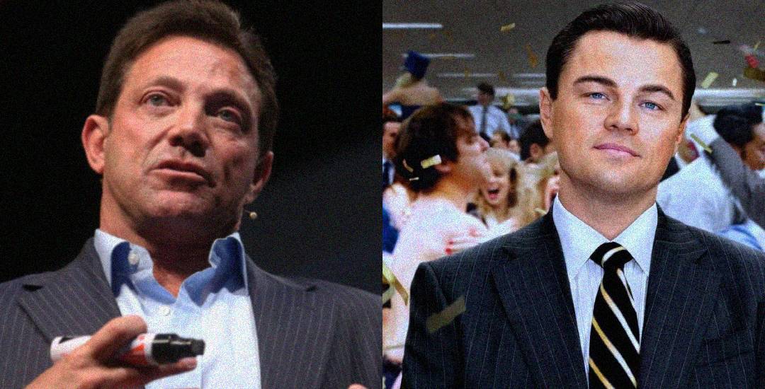 A split image shows a man in a suit holding a marker on the left and another man in a suit and tie with confetti falling and people behind him on the right.