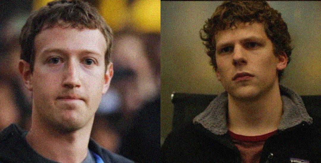 Side-by-side image of two young men with short brown hair; the left man has a neutral expression, while the right man appears serious, wearing a dark jacket over a red shirt.