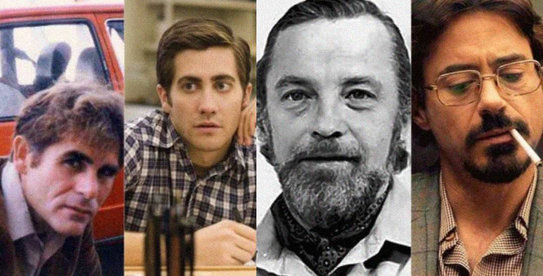 Four men in different settings: the first is outdoors near a red car, the second sits indoors wearing a plaid shirt, the third is an older black-and-white portrait, and the fourth wears glasses and holds a cigarette.