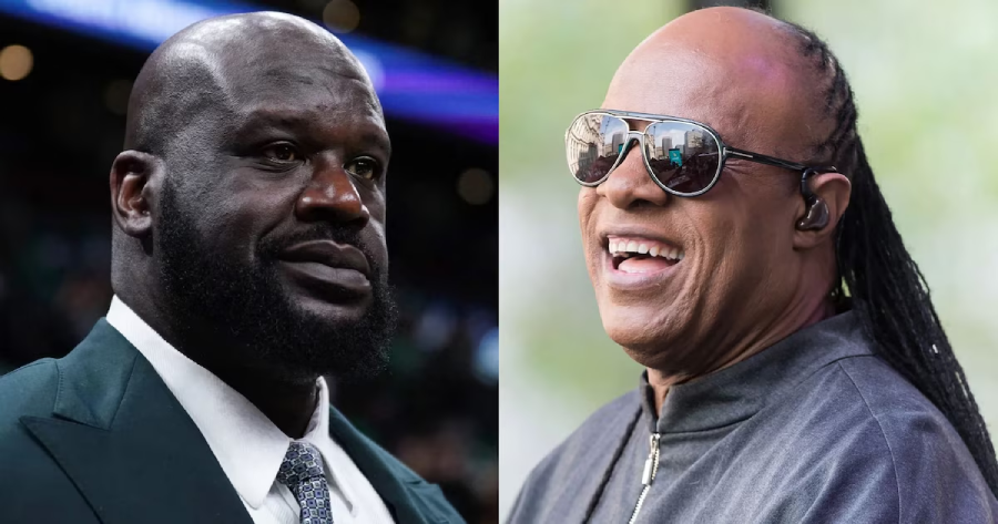 A split image shows a man in a suit with a beard on the left and another man wearing sunglasses and smiling on the right.