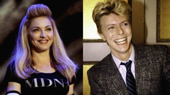 Madonna and David Bowie showcasing two iconic artists known for reinventing their image and music