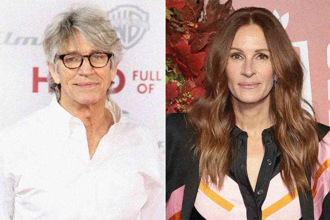 A split image of a man with gray hair, glasses, and a white shirt on the left, and a woman with long, wavy brown hair wearing a colorful blouse on the right, both posing for photos at separate events.