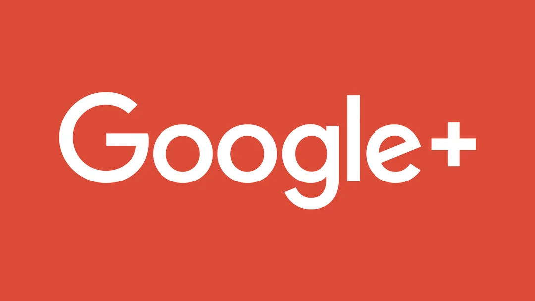 Google+ logo in white text on a solid red-orange background.