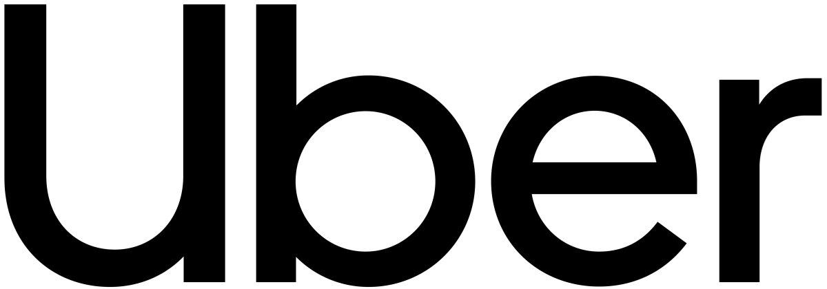 The image shows the Uber logo, featuring the word "Uber" in bold, black, modern sans-serif font on a white background.