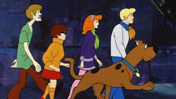 Scooby-Doo and the Mystery Inc. gang from the classic 1970s cartoon series.