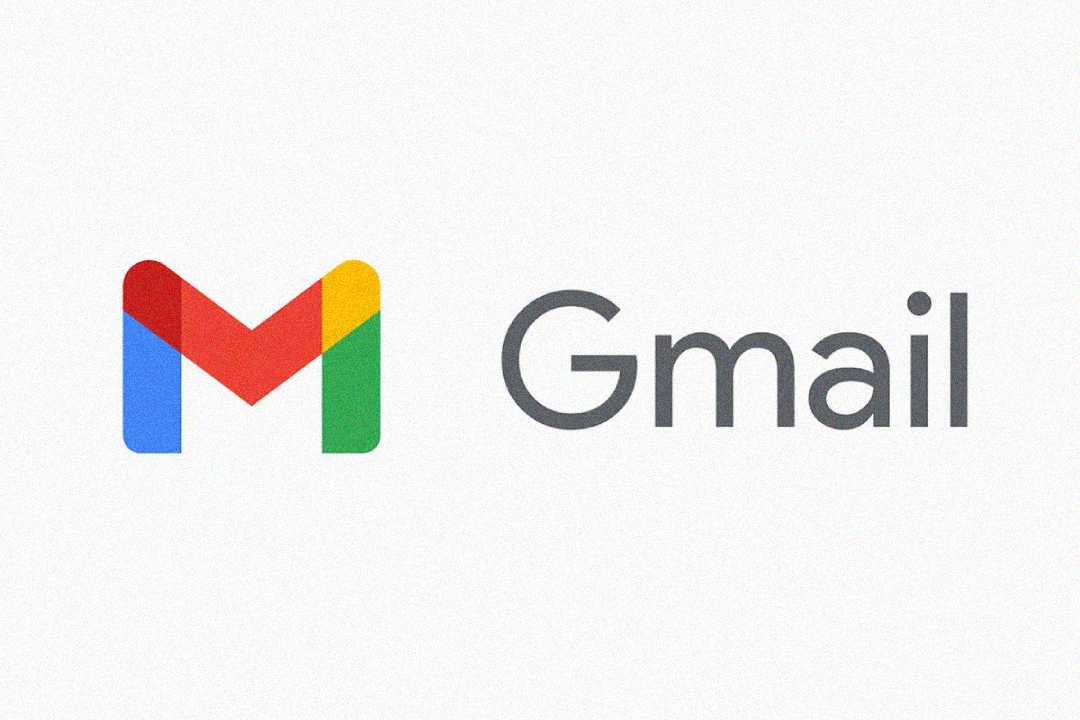 Gmail logo with a colorful stylized "M" in red, blue, green, and yellow on the left, and the word "Gmail" in gray text on the right, set against a white background.