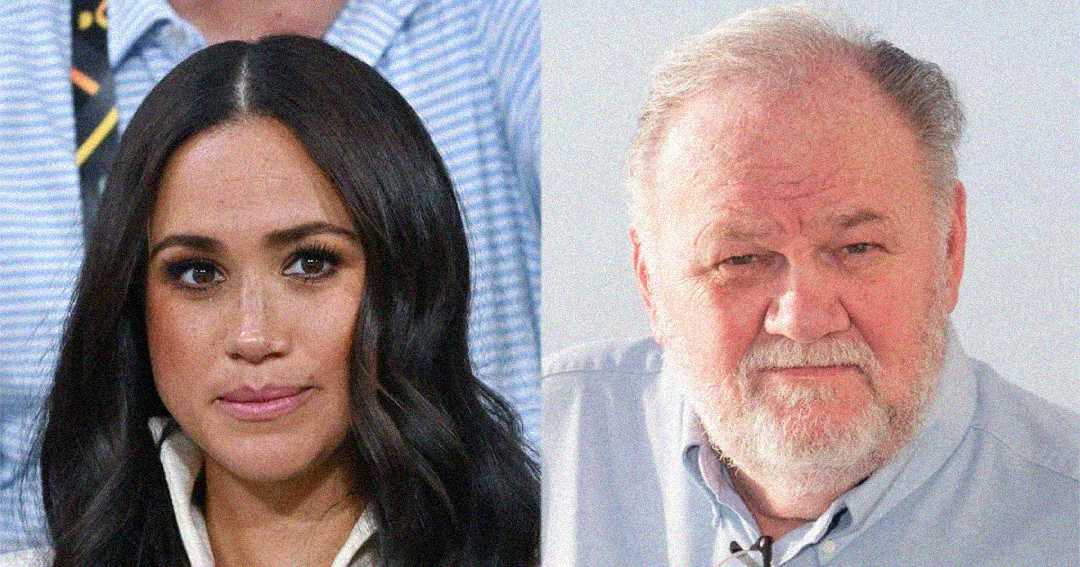 A split image showing a woman with long dark hair on the left and an older man with a beard and light blue shirt on the right, both facing the camera with neutral expressions.