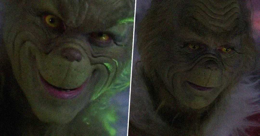 Close-up of a character with green fur, yellow eyes, and a mischievous expression on the left, and a more serious, somber expression on the right, both with detailed facial features.