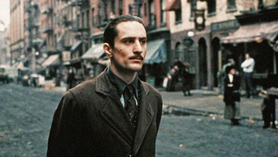 Robert De Niro in a scene from the Oscar-winning film The Godfather Part II.