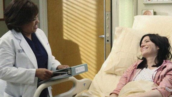 Actress Mandy Moore during her emotional guest appearance on Grey's Anatomy.