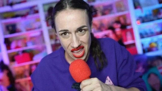 Colleen Ballinger as her comedic character Miranda Sings during a promotional appearance.