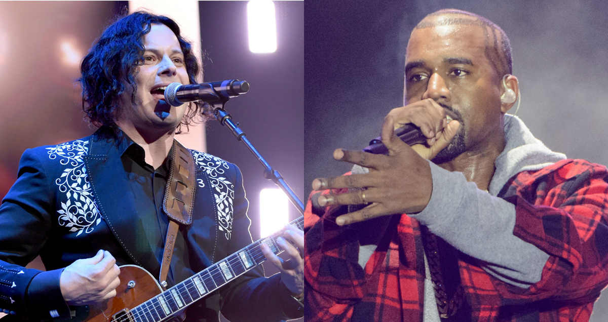 Two musicians performing: the left one plays guitar and sings into a microphone, wearing a black embroidered jacket; the right one sings into a microphone, wearing a red plaid jacket.