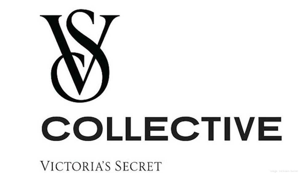 Black “VS” monogram logo above the word “COLLECTIVE” in bold, all-caps text. Below, “VICTORIA’S SECRET” is written in a serif font. The background is white.