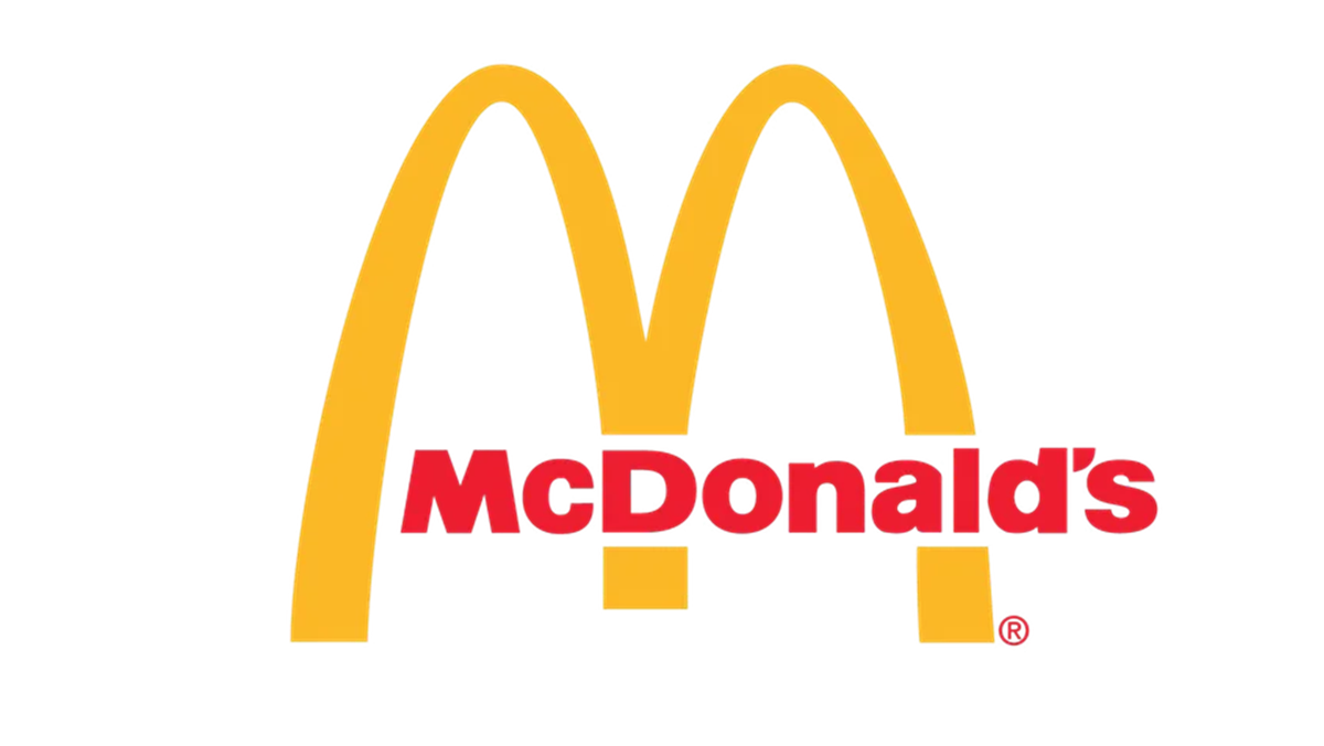 The McDonald’s logo with yellow golden arches forming an “M” and the word “McDonald’s” in red text underneath on a white background. companies