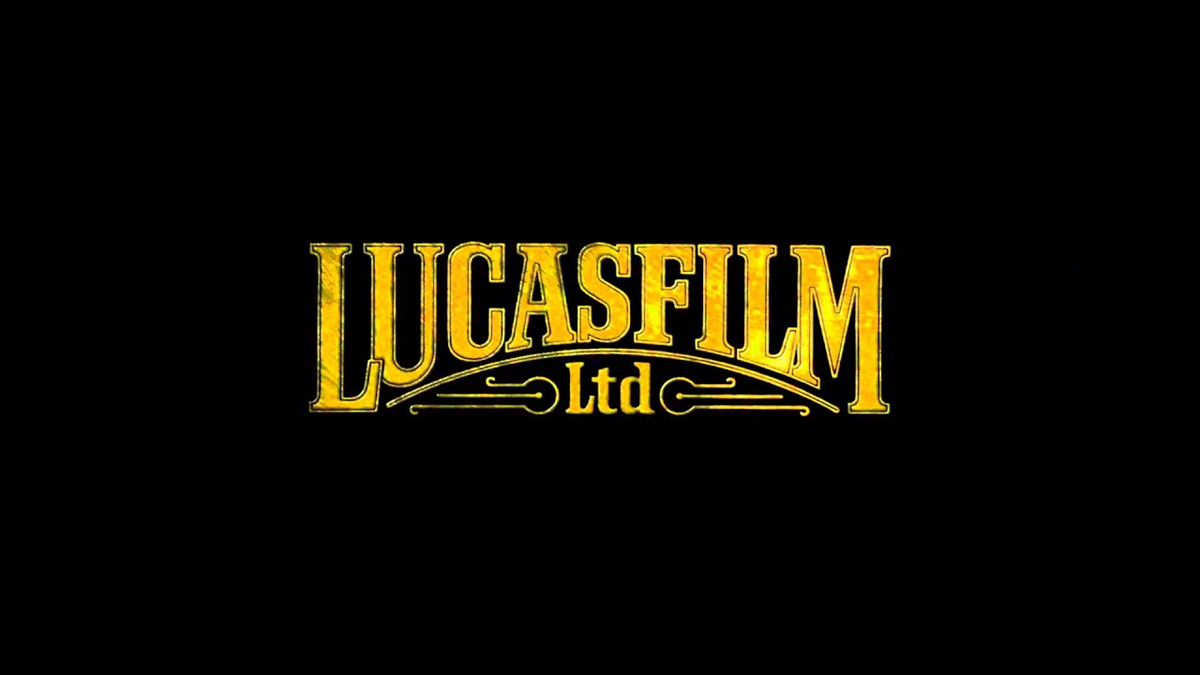 The Lucasfilm Ltd. logo in bold, gold letters with decorative lines on a black background.
