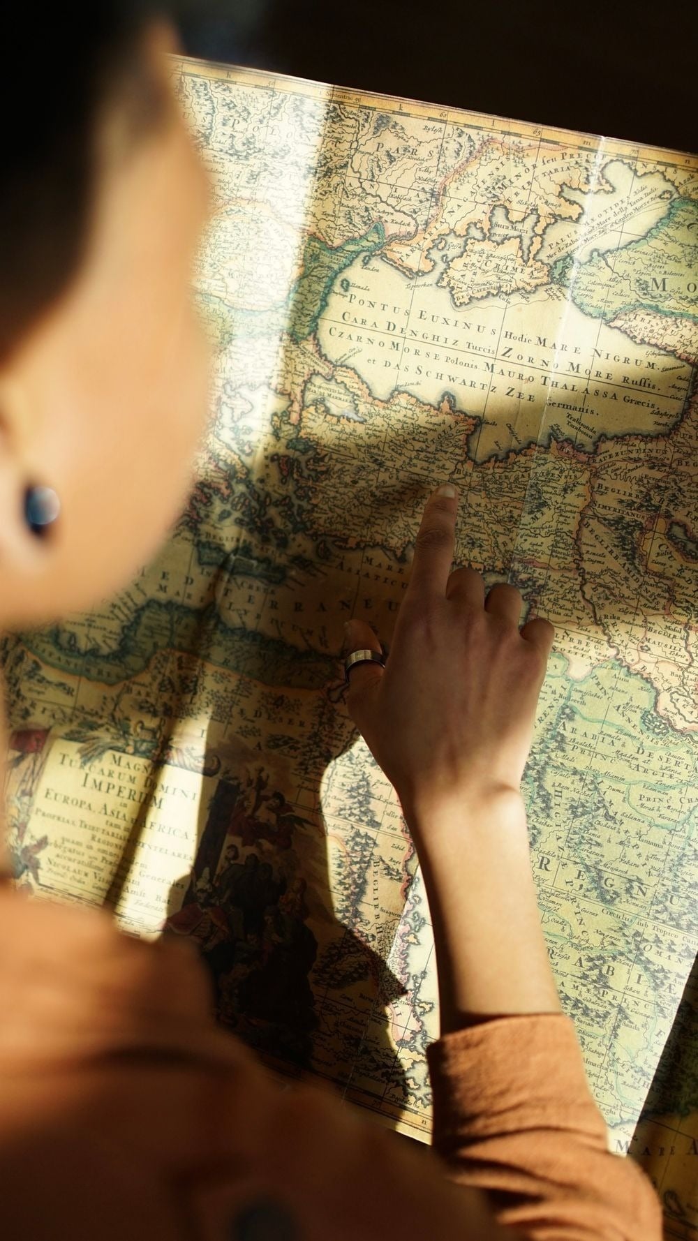 Reading a paper map