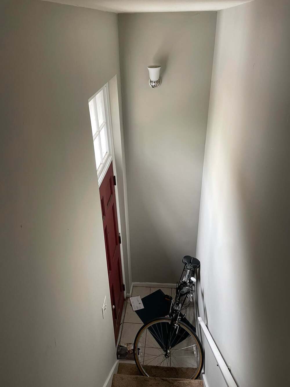 A Bike Rack Blocking a Doorway