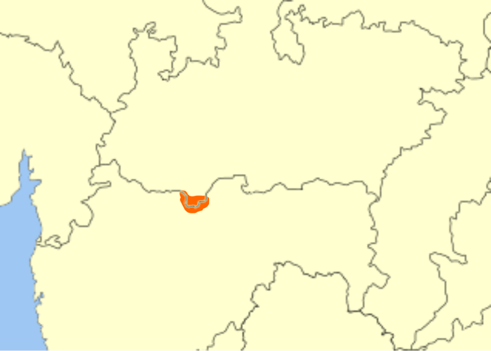 Map of the Nihali language region in India