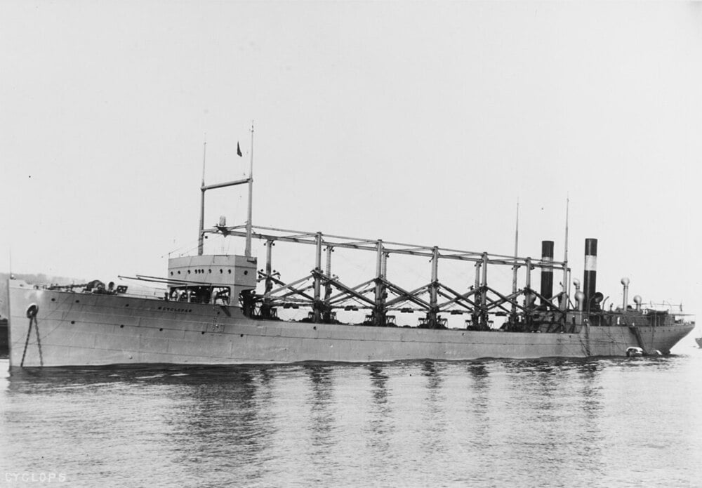 USS Cyclops at sea.