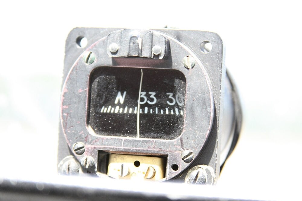 Aircraft compass instrument.