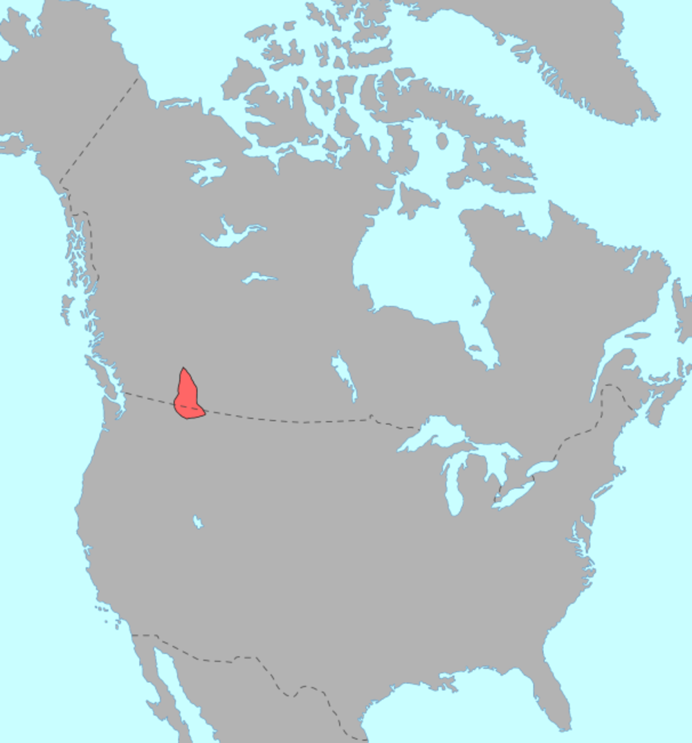 Map of the Ktunaxa language region