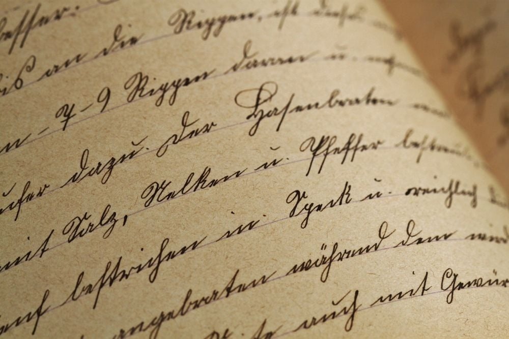Cursive handwriting