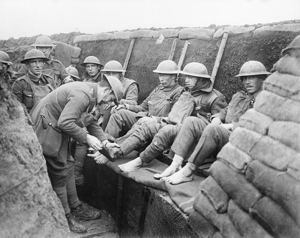 World War I foot inspection