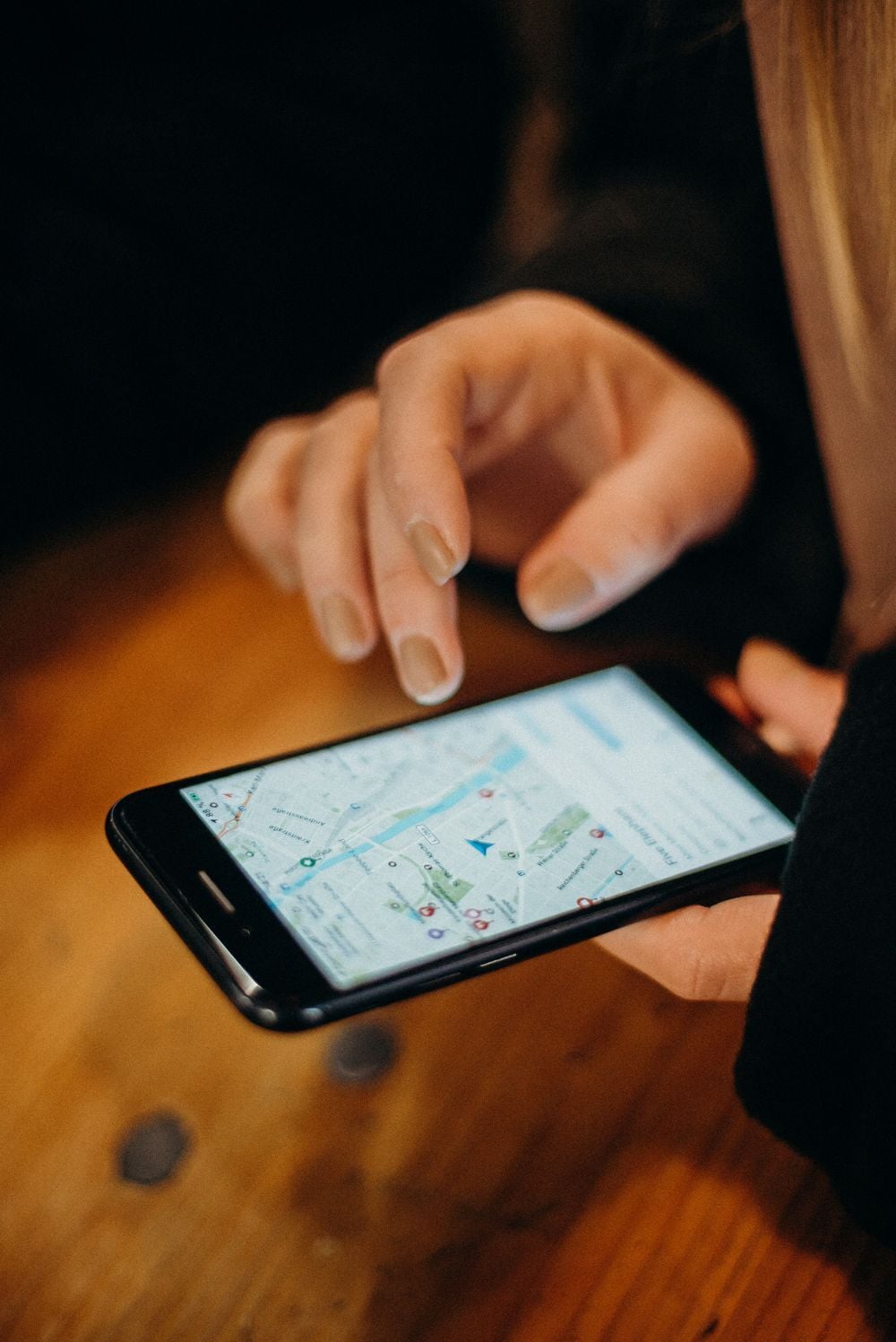 Digital map on a phone